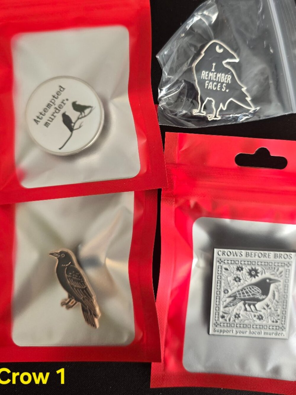 Crow & Raven Pin Collection Enamel Pins